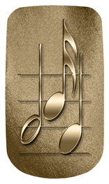 DAROYAL 382 BZ Music Notes Bronze